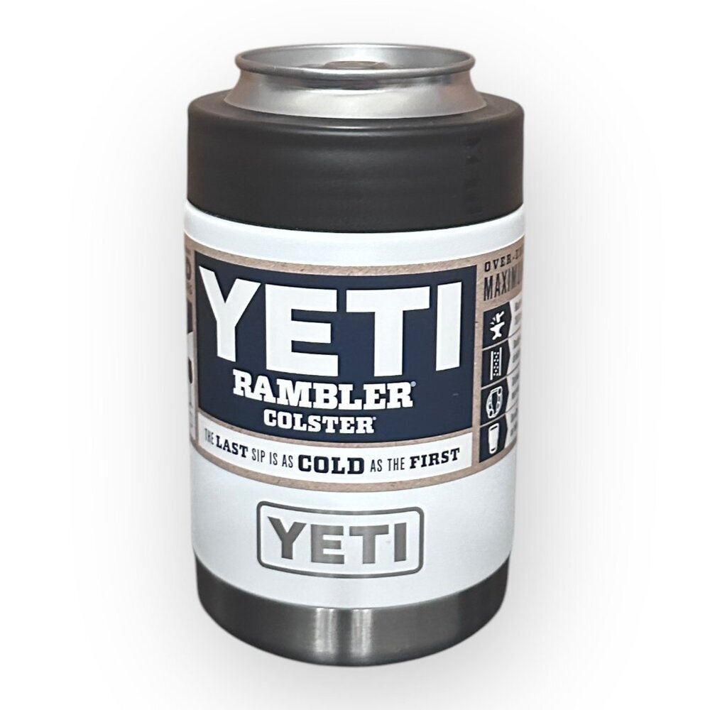 Yeti Rambler Colster White Color Koozie Size12 oz Fits Standard Cans NEW w/ Tags - Picture 1 of 16